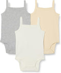 Amazon Essentials Baby Girls' Cotton Sleeveless Bodysuits, Baby Clothes by AmazonEssentials