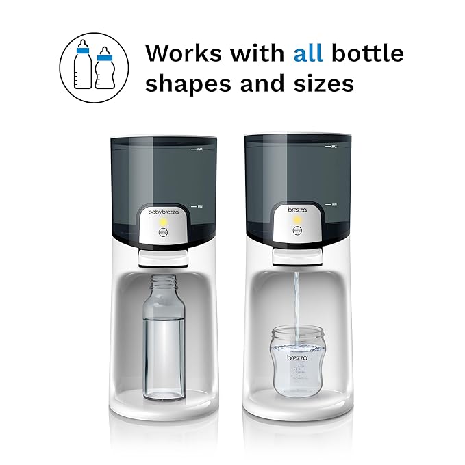 Baby Brezza Instant Baby Bottle Warmer - Fast Water Warmer Instantly Dispenses 24/7 in 3 Temperatures, White