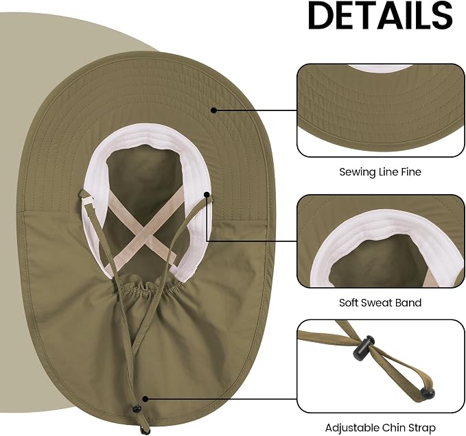 Baby Sun Hat with Neck Flap UPF 50+ - Image 3