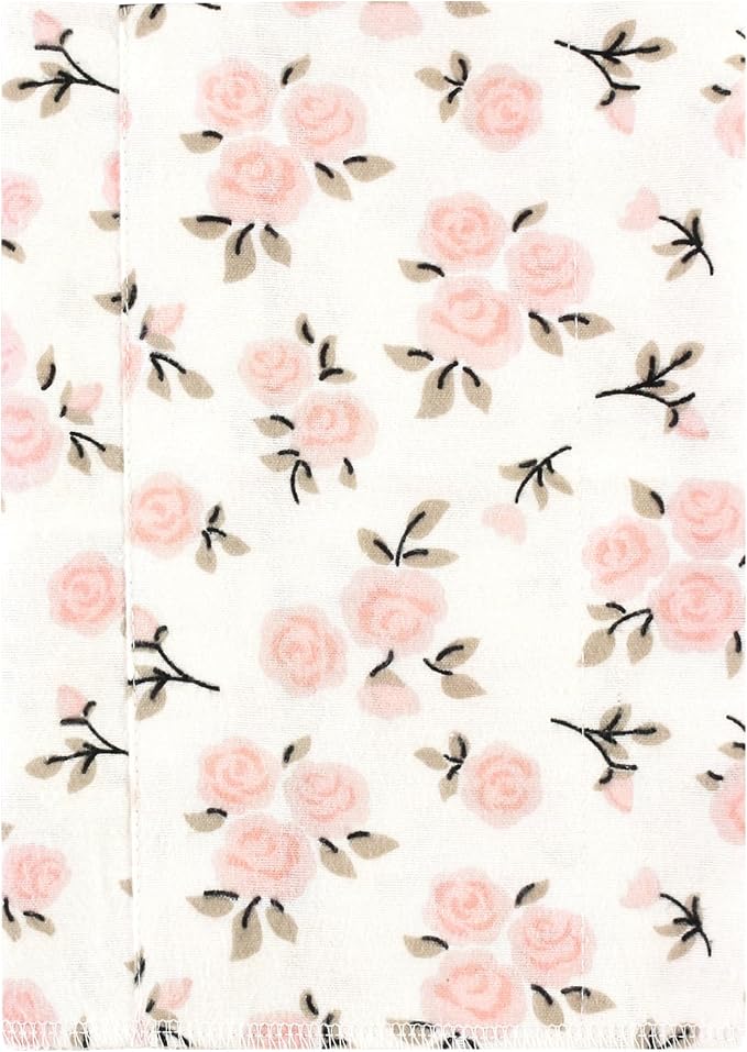 Luvable Friends Hudson Baby Flannel Burp Cloths 7pk, Blush Blossom Floral - Image 2