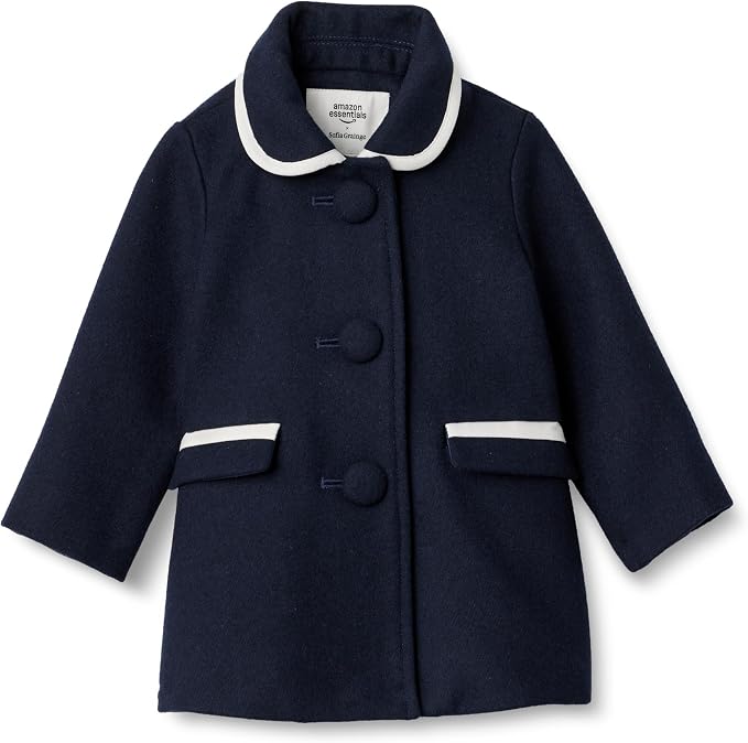 Amazon Essentials x Sofia Grainge Toddler and Baby Girls' Wool Blend A-Line by AmazonEssentials