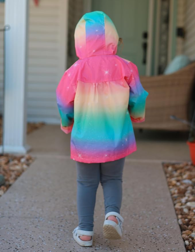 Arshiner Toddler Girls Waterproof Hooded Coat Jacket Outwear Raincoat - Image 4