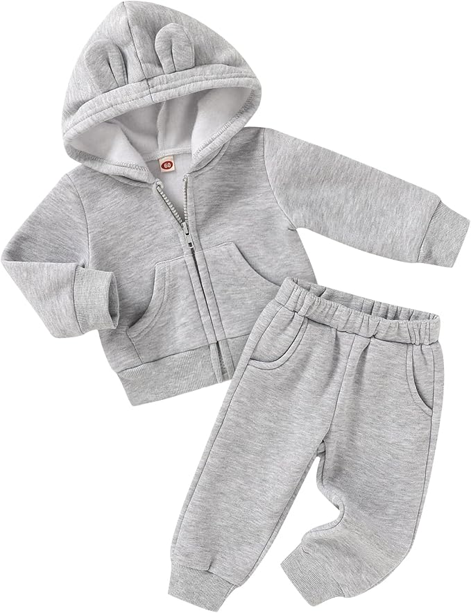 Happy Town Baby Clothes for Girls Boys Clothes Solid Color Zipper Hoodie and by HappyTown