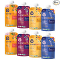 Cerebelly Organic Baby Food Pouches, Hearty Veggie Purees, 16 Nutrients, No Added Sugar, Non-GMO, Toddler Snacks, 4 Flavors, 4oz, 8 Pack