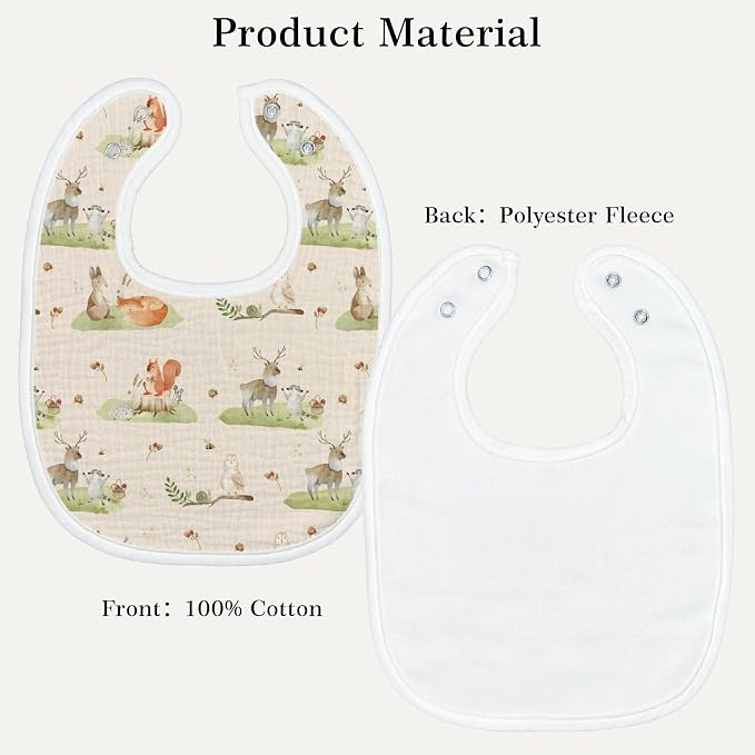 Baby Bibs for Baby Boys Girls 6-Pack - Image 3