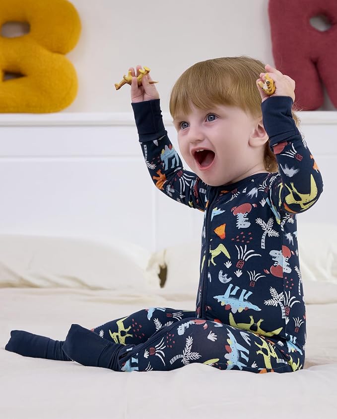 babee Reshinee Bamboo Viscose Baby Footie Pajama, Zipper Sleeper Boys Girls - Image 9