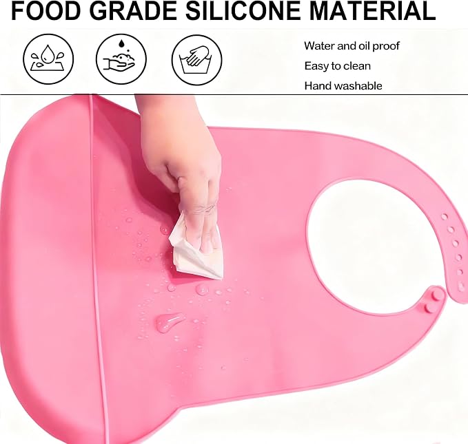 Silicone Adult Bib, Adjustable and Washable Bib - Image 3