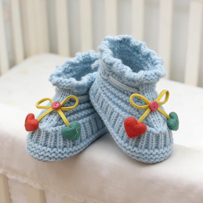 Infant Baby Boys Girls Knitted Booties Soft Cute First Walking Socks Shoes | - Image 5
