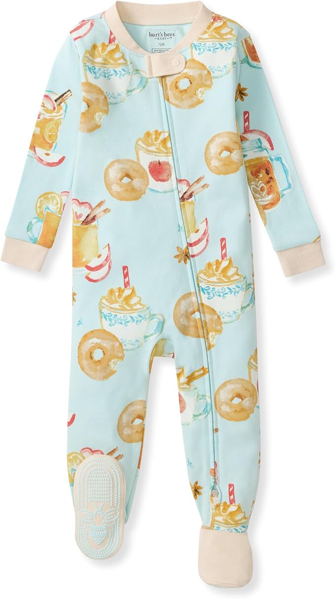 Burt's Bees Baby Girls Organic Cotton, Snug Fit Footed Sleeper Pajamas | by BurtsBeesBaby