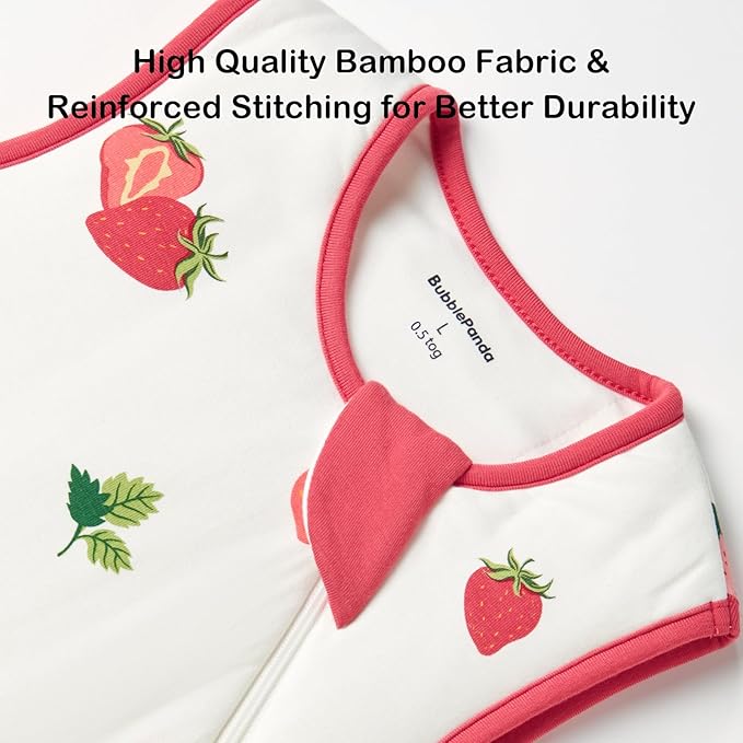 BubblePanda Rayon Made from Bamboo Sleep Sack 2t-3t 0.5 Tog Soft Lightweight Toddler Sleep Sack 24-36 Months for Babies 2-Way Zipper Wearable Blanket Baby 3t