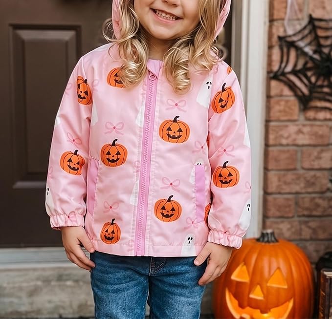 Toddler Baby Girl Windbreaker Jacket Zip Up Hoodie Long Sleeve Sweatshirt - Image 3