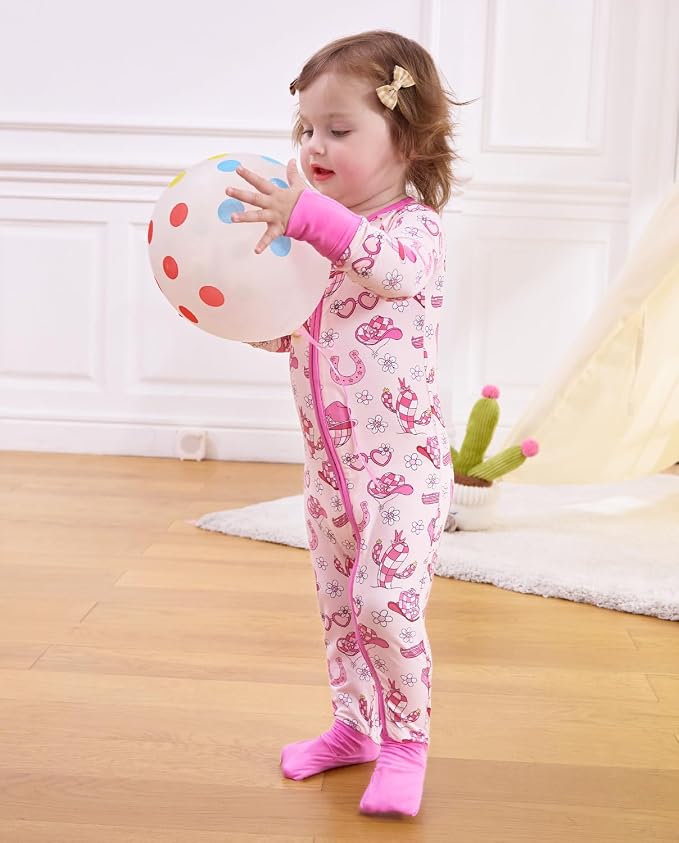 babee Reshinee Viscose Derived from Bamboo Baby Footie Pajamas Convertible - Image 3