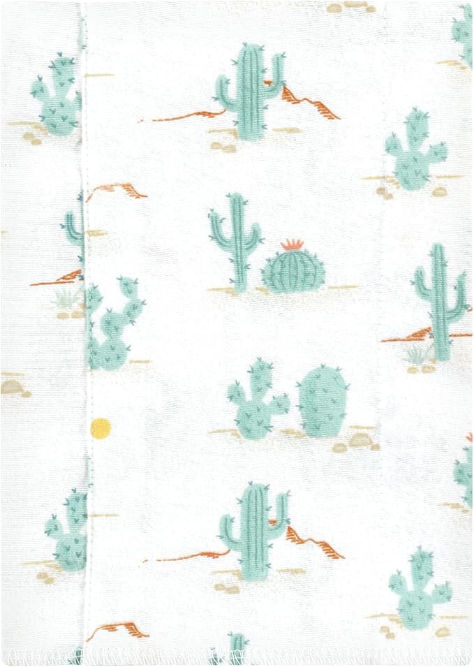 Luvable Friends Hudson Baby Flannel Burp Cloths 7pk, Sun and Cactus - Image 2