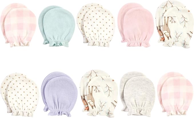 Hudson Baby Baby Hudson Baby Unisex Baby Cotton Scratch Mittens, One Size - Image 2
