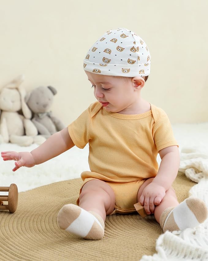 Baby Bodysuits Ribbed Mix Summer Newborn Boy Girl Clothes 5-pack | Multiple - Image 2