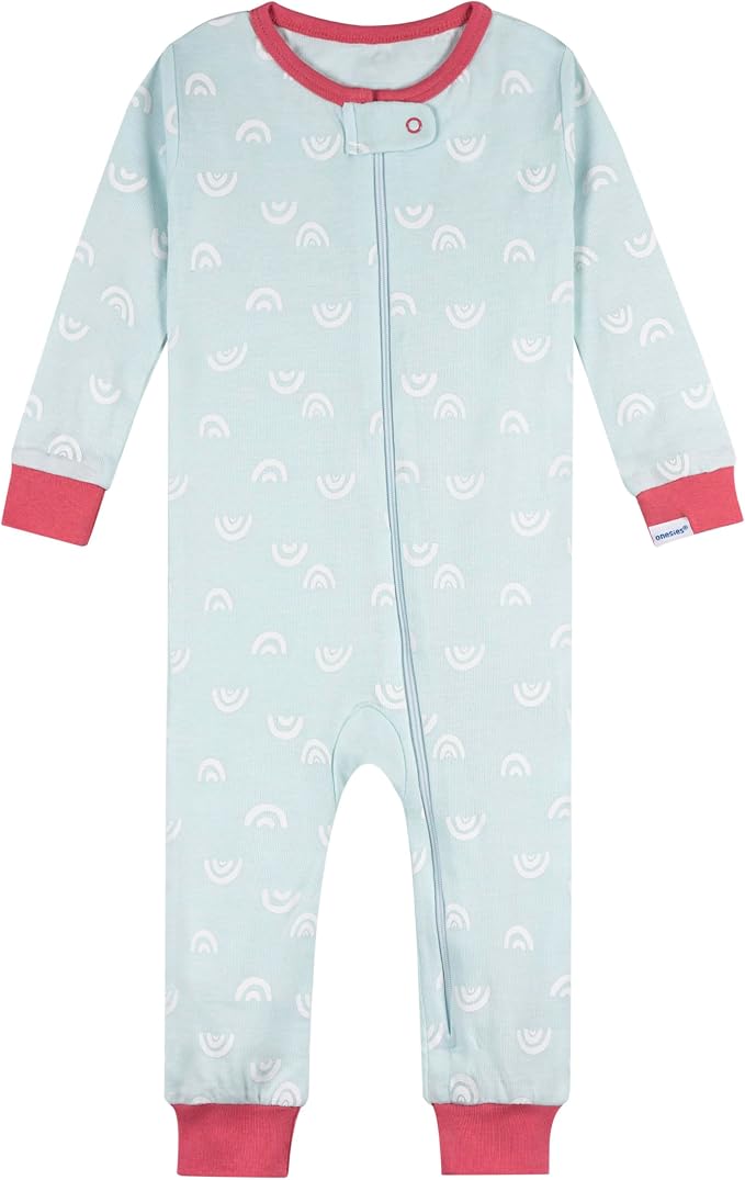 Onesies Brand Baby Girls 3-Pack Snug Fit One Piece Cotton Pajamas - Image 5