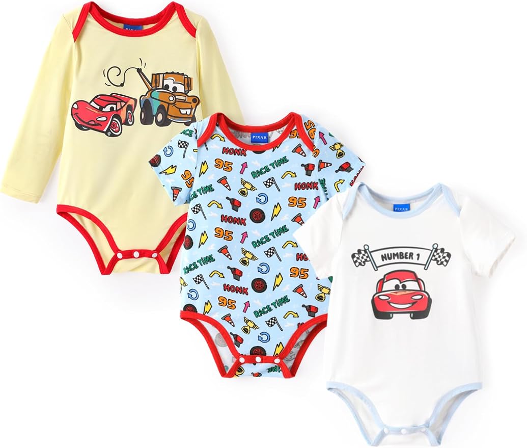 Disney Baby Viscose Made from Bamboo 3-Pack Bodysuits Set Newborn to Infant by Disney