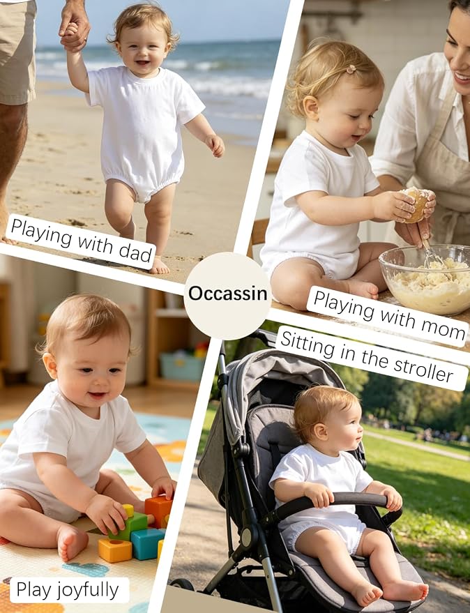Baby Bubble Onesie Romper 100% Organic Cotton Clothes Short Sleeve Summer Solid - Image 7