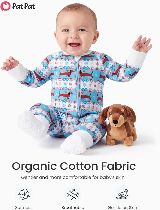 PATPAT Organic Cotton Baby Footie Pajamas - Image 3