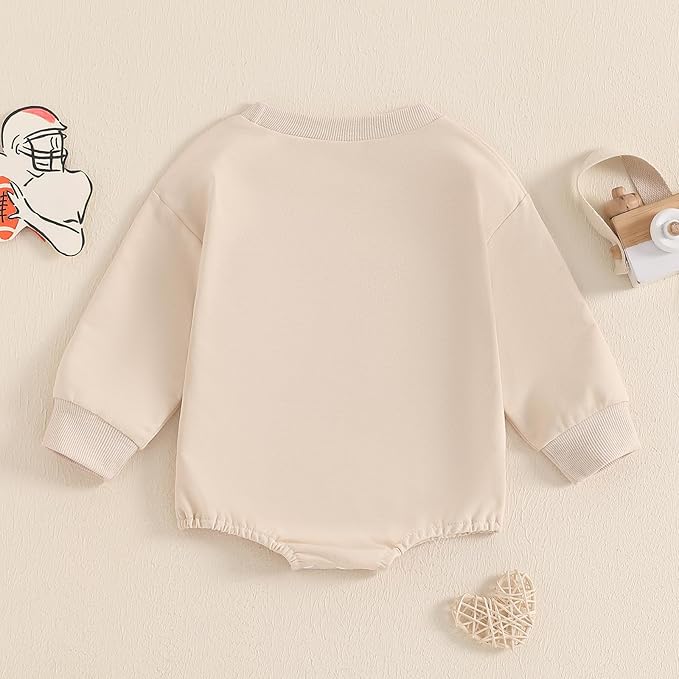 VISGOGO Newborn Infant Baby Boy Girls Oversized Romper Little Dude Sweater Onesie Coming Home Outfit Neutral Clothes
