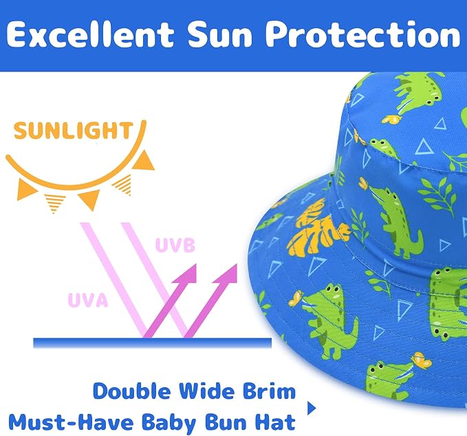 Baby Sun Hat Baby Boy Hats Toddler Hat UPF 50+ Bucket Hat - Image 5