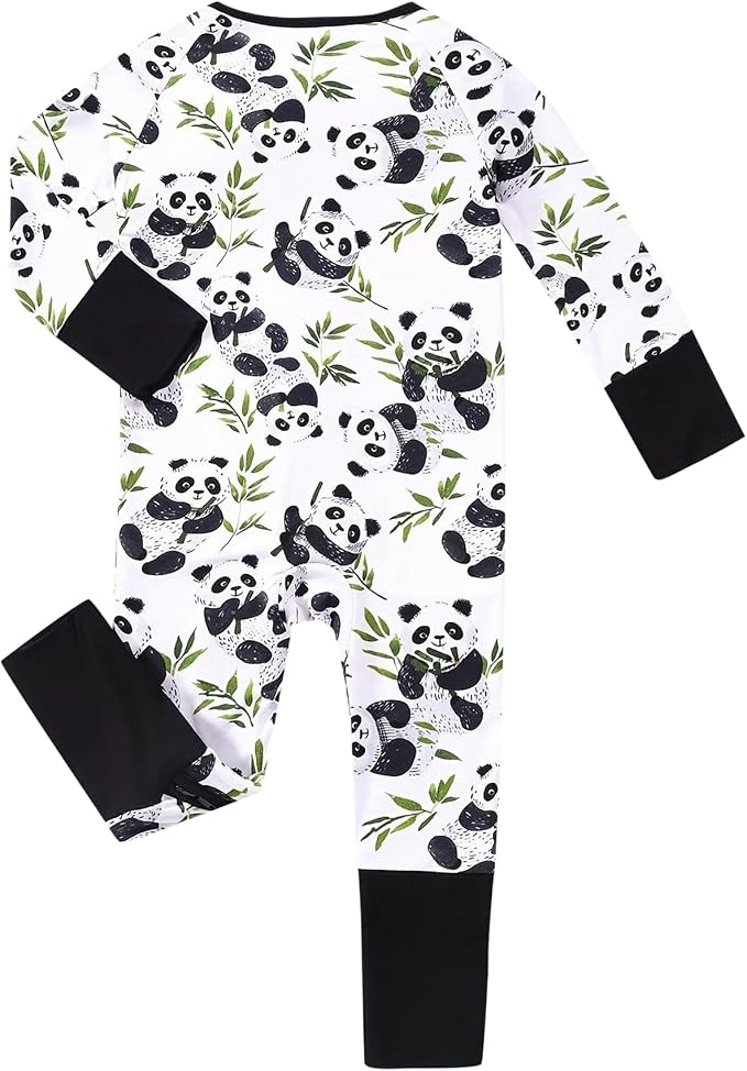 Baby Viscose of Bamboo Convertible Footie Pajamas - Image 3