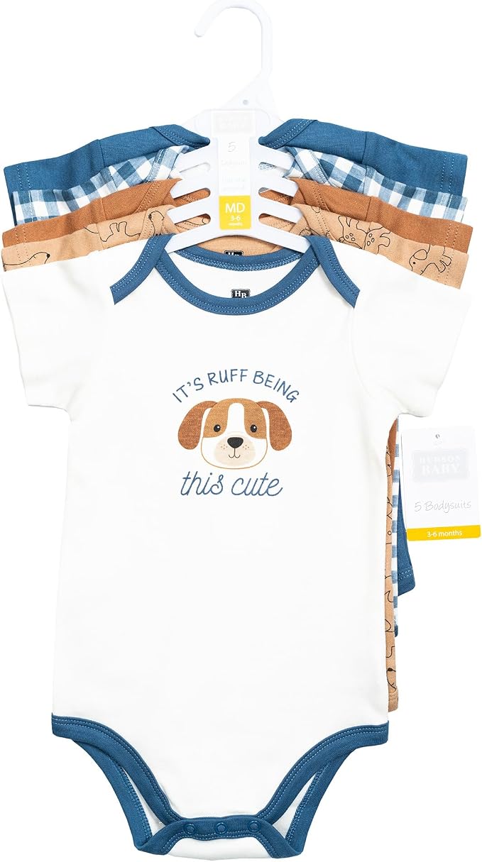 Hudson Baby Unisex Baby Cotton Bodysuits 5-pack - Image 2