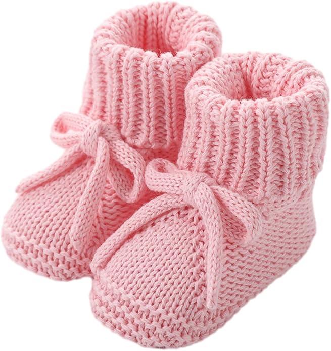 DSORVICD Newborn Baby Boys Girls Knitted Booties Soft Sole Shoes Socks by DSORVICD