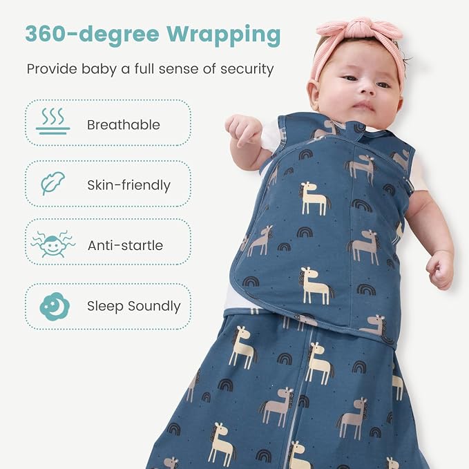 Baby Swaddle Sleep Sack, 1.0 Tog New-Parent-Friendly Swaddle - Image 5