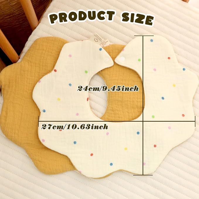 Organic Cotton Muslin Baby Bibs - Image 4