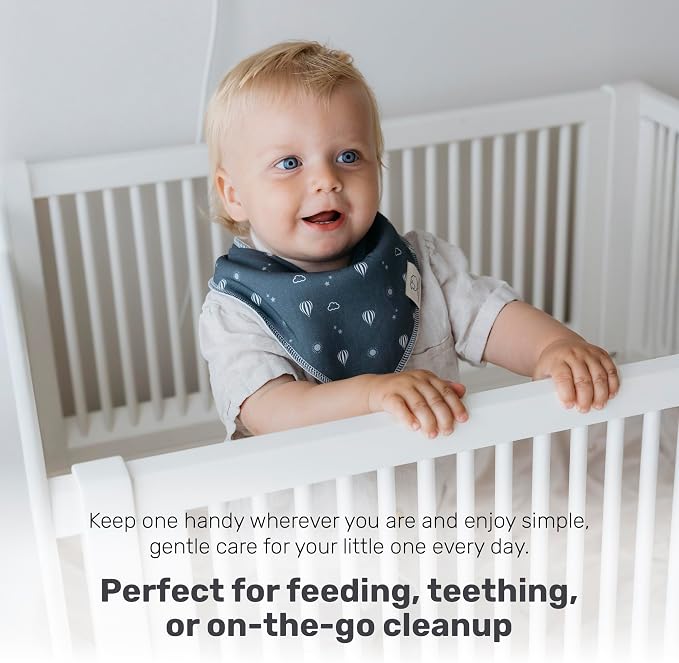 Cotton Bandana Bibs for Babies, Absorbent Drool Bibs for Feeding & Teething - Image 7