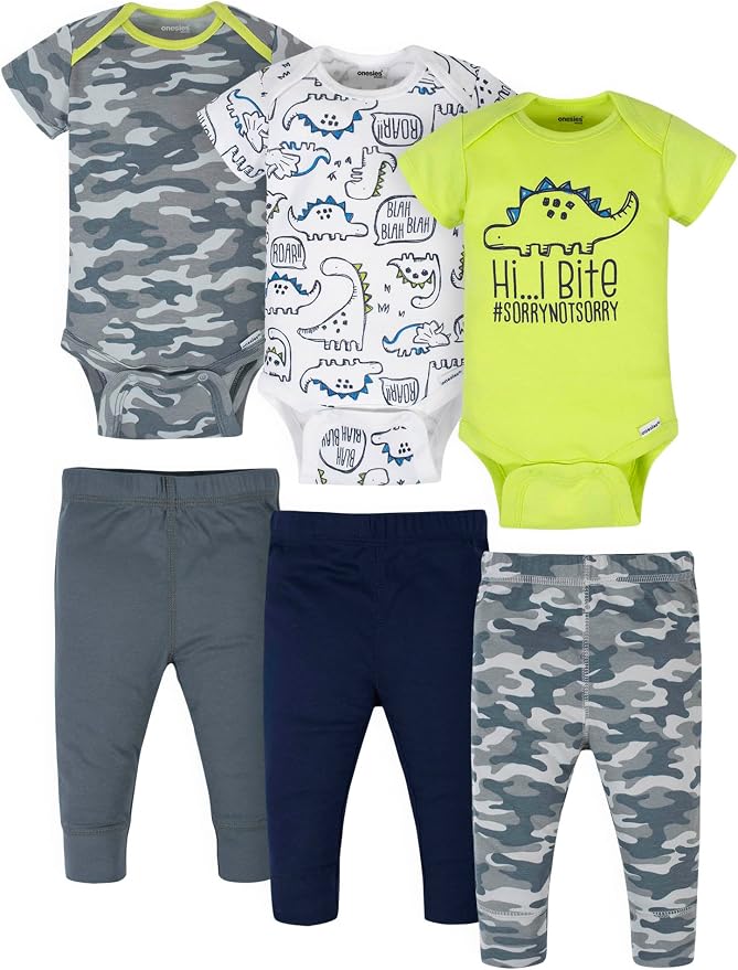 Onesies Brand Unisex Baby 3 Outfit Bundle Mix Match Pants Set by OnesiesBrand