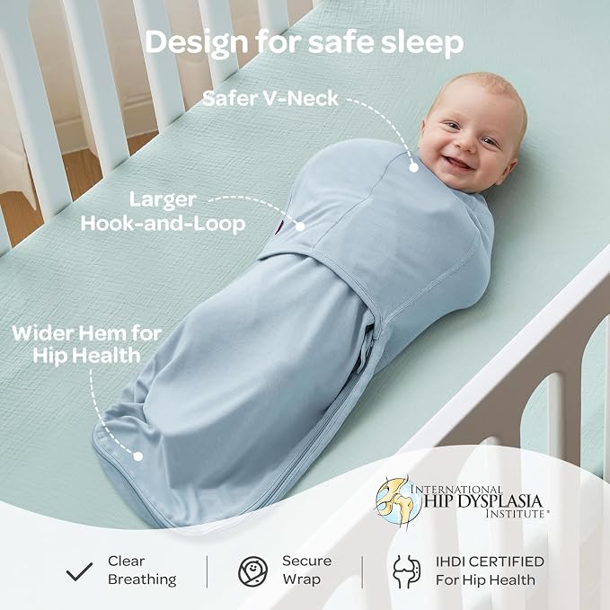 Momcozy Swaddles for Newborns, Quiet Fastener Swaddle for Infant 0-3 Months | - Image 4