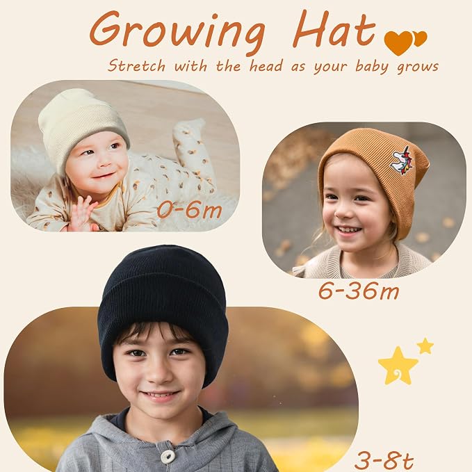 vidsel 100% Cotton Toddler Beanie Hats - Image 2