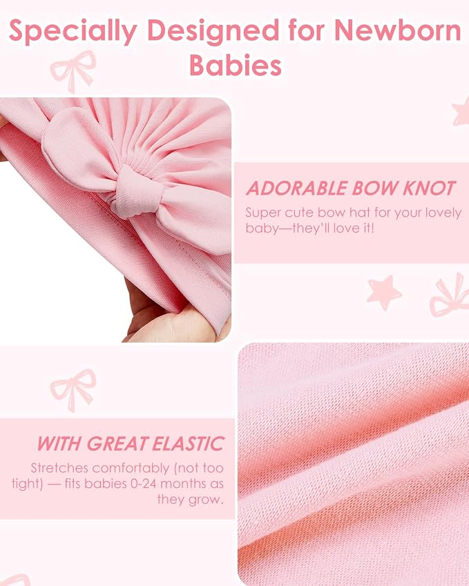 Century Star Newborn Hat for Baby Girls Infant Toddler Soft Hospital Hats - Image 4