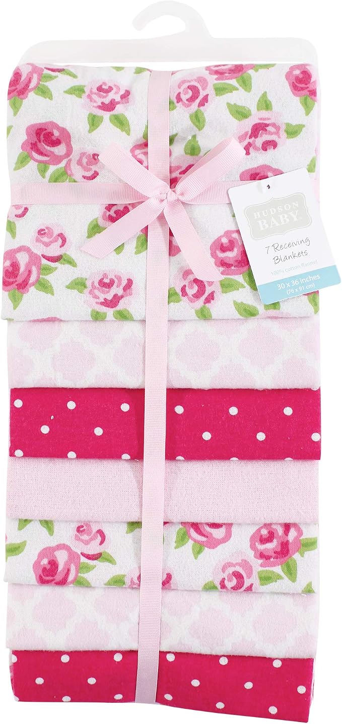 Hudson Baby Unisex Baby Cotton Flannel Receiving Blankets Bundle, One Size - Image 2