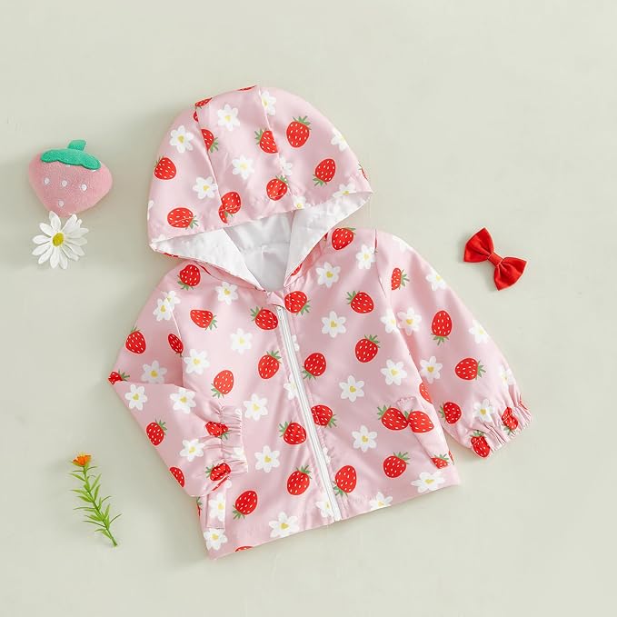 Toddler Baby Girl Windbreaker Jacket Zip Up Hoodie Long Sleeve Sweatshirt - Image 4