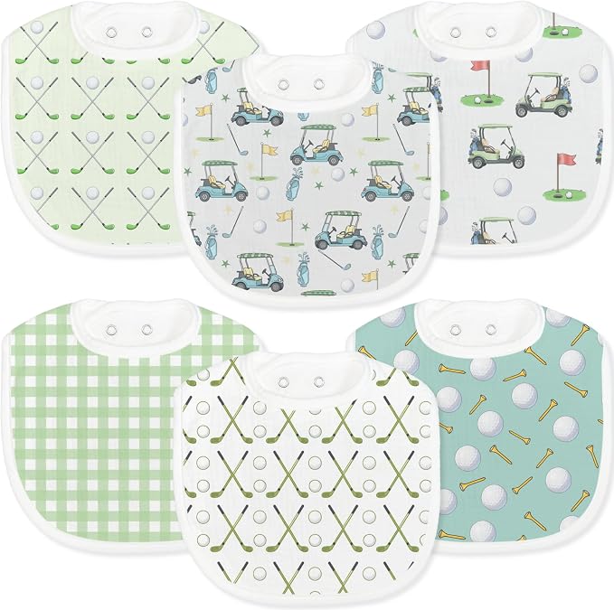 Baby Bibs for Baby Boys Girls 6-Pack by Unknown