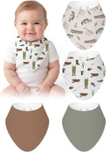 4 Pcs Baby Bandana Bib Cute Baby Nursery Decor Cotton Newborn Infant Feeding by Boao