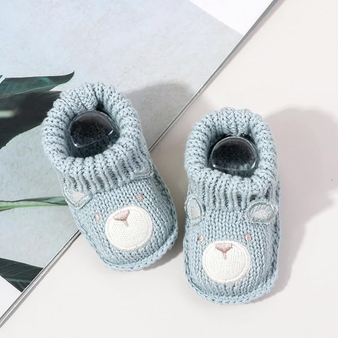 Infant Baby Boys Girls Knitted Booties Soft Cute First Walking Socks Shoes | - Image 2