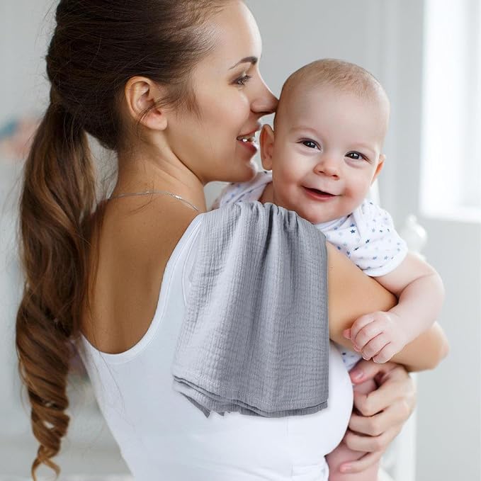 3 Pack Muslin Swaddle Blankets - Image 3