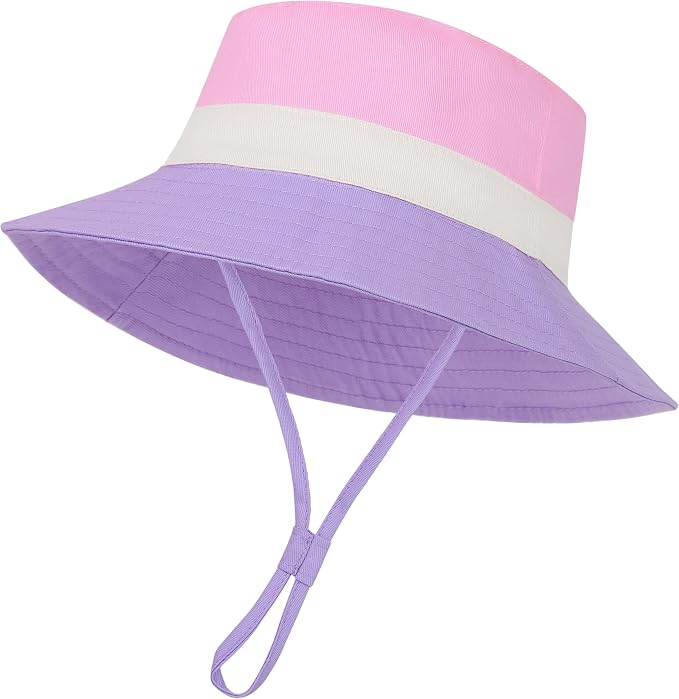 Baby Boy Sun Hat Toddler Bucket Beach Hat Girl UPF 50+ Cotton Linen | Beach by YMYDYFC