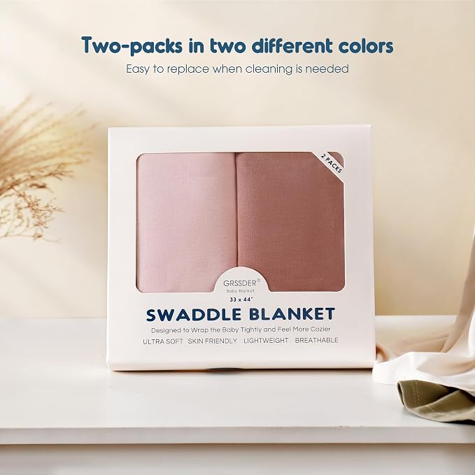 2 Pack Newborn Swaddle Blanket, Ultra Soft Stretchy Jersey Knit Extra Large - Image 7