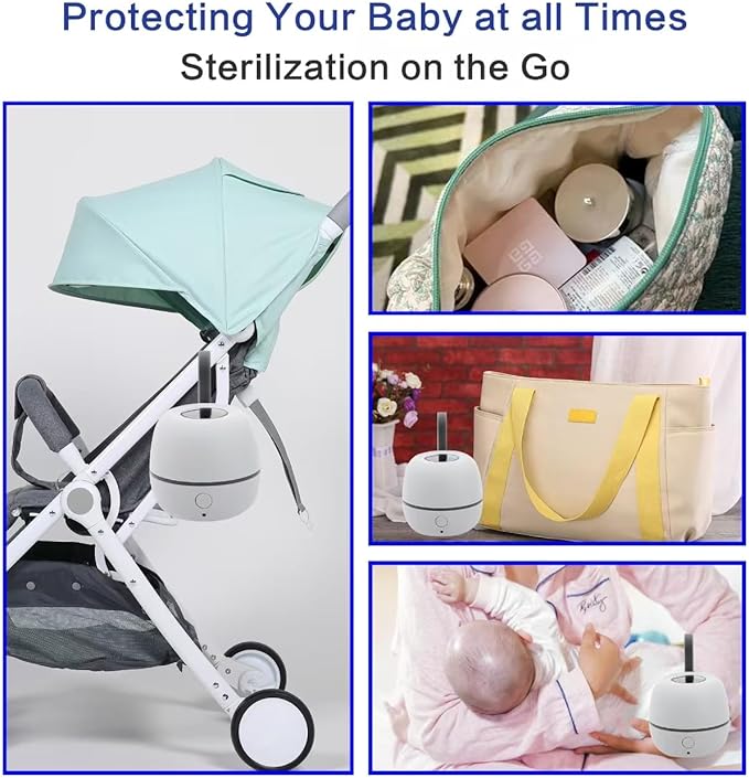 UV Pacifier Case On The Go Portable UV Pacifier Cleaner – Compact Design for Home and Travel, Easy to Keep Baby Items Clean