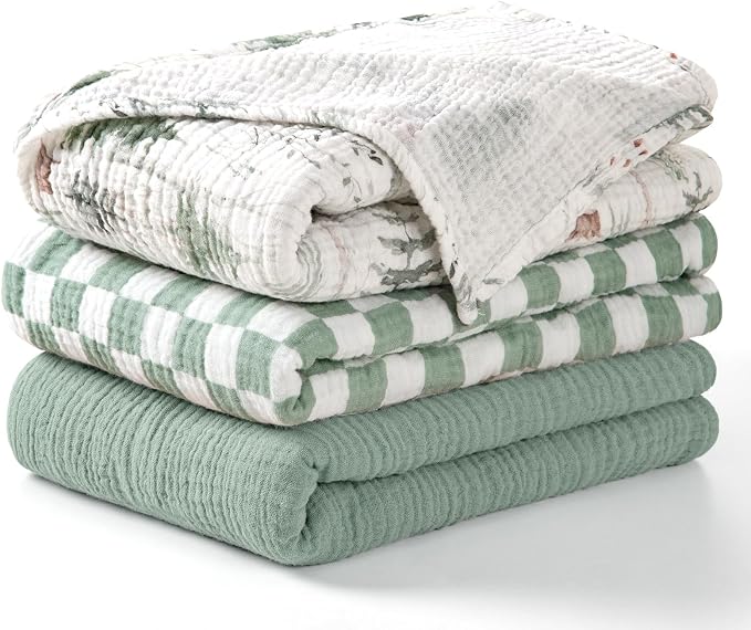 lulumoon Muslin Swaddle Blanket Baby: Cotton Receiving Wrap by Lulumoon