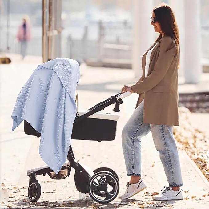Susurration Muslin Receiving Blanket, 100% Cotton Swaddle Blankets - Image 5