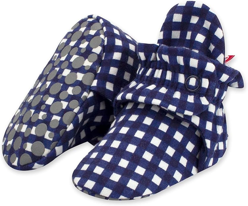 Zutano Unisex Organic Cotton Baby Booties, Stay-On and Non-Slip, Newborn to by Zutano