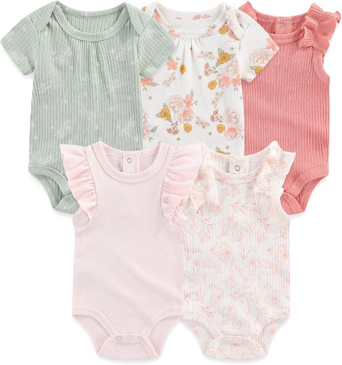 JELYLOVE 20 Pack Baby Boy Girl Bodysuits Sets New born Clothes Essentials | - Image 2