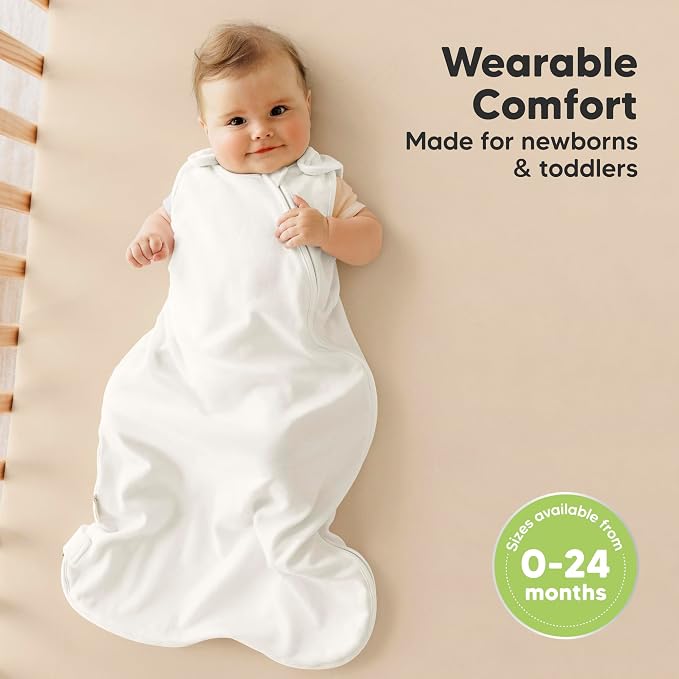 2-Pack Organic Baby Sleep Sacks, 100% Cotton 0.5TOG - Image 2