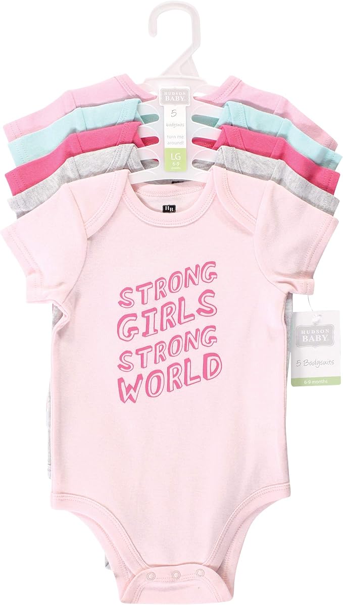 Hudson Baby Unisex Baby Cotton Bodysuits - Image 2